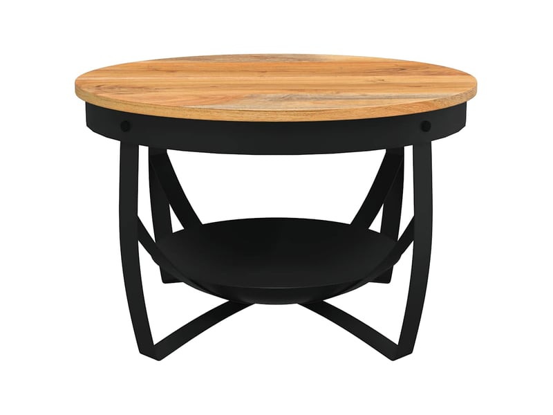  Table basse | table de salon ø68x43 cm bois d'acacia solide  - Conforama E