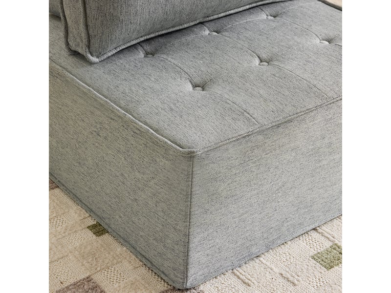 Fauteuil modulable gris clair design contemporain compact pour salon chambre - Conforama R
