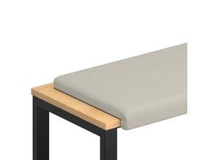 Coussin de banc, coussin d'assise, coussin de canapé velours texturé avoine profondeur 35 cm cf53919
