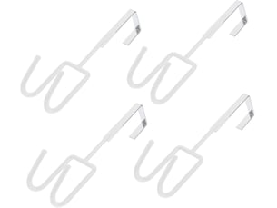 4pièces crochet de porte sans perçage pour suspendre manteaux sacs vêtements chapeaux écharpes sur armoire placard, blanc