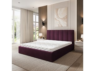 Lit coffre 140x200 cm MASSENO   coloris rouge