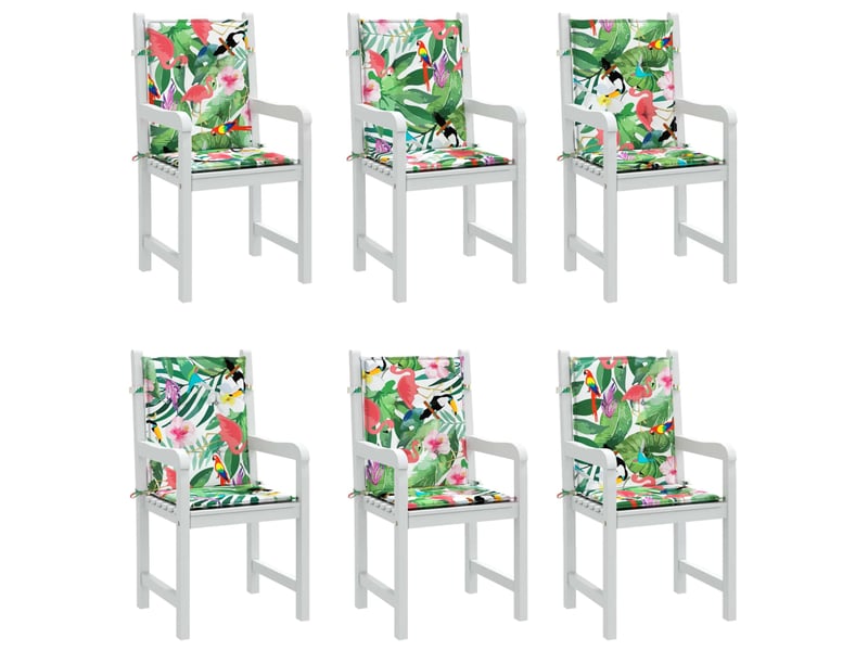  Lot de 6 coussins de dossier,  coussins de dos, tissu oxford vert et rose cf59467  - Conforama D