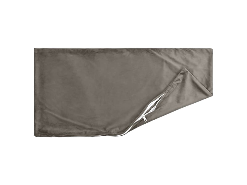 Lot de 6 coussins avec oreiller, coussins décoratifs heerlen gris clair velours cf50843 - Conforama D