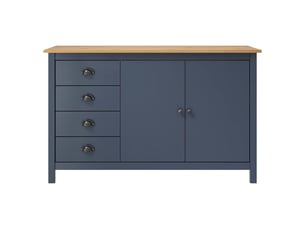 Buffet - bahut - meuble de rangement hill gris 130x40x80 cm bois de pin solide