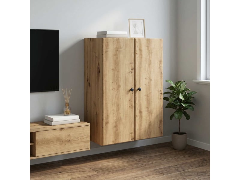  Armoire murale salon, meuble de rangement 66 x 34,5 x 90 cm bois d'ingénierie shl7915  - Conforama B