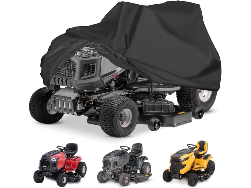 Housse de tondeuse à gazon autoportée 210d 183x137x117cm avec sac de rangement - Conforama A