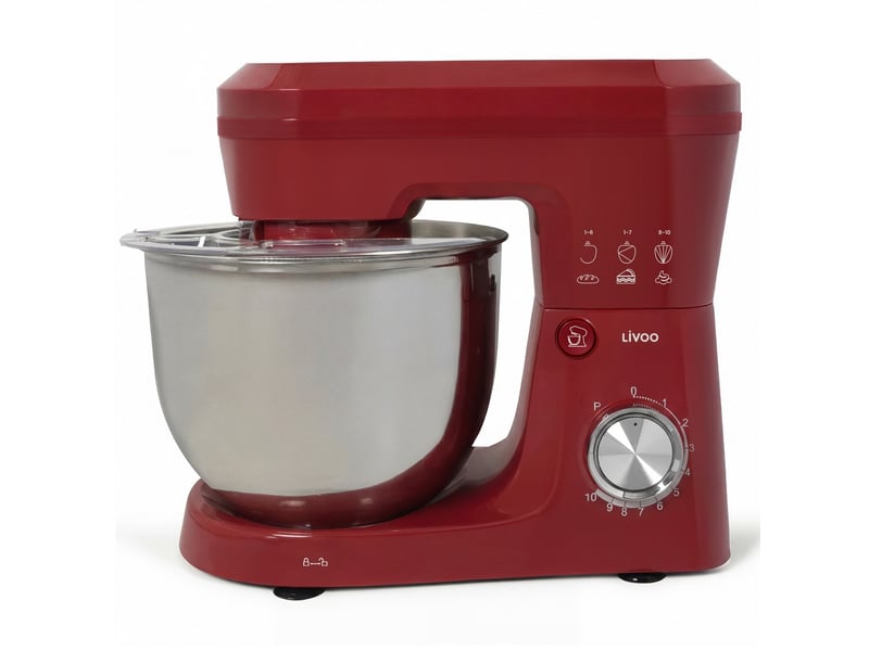  Livoo - robot pâtissier 5l 1500w rouge  dop263r - DOP263R - Conforama A