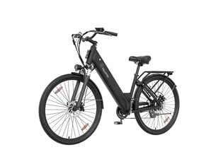 Velopro c1 vélo électrique 250w 36v 13ah 27.5*1.95 cadre ouvert adulte vélo de ville pour trajets quotidiens avec porte-bagons arrière écran lcd couleur capteur de vitesse frein à disque mécanique 7 vitesses 25kmh