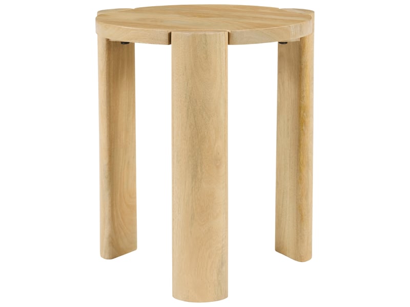  Table d'appoint en bois de manguier massif teinte claire vori  - Conforama A