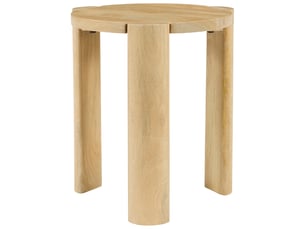 Table d'appoint en bois de manguier massif teinte claire vori