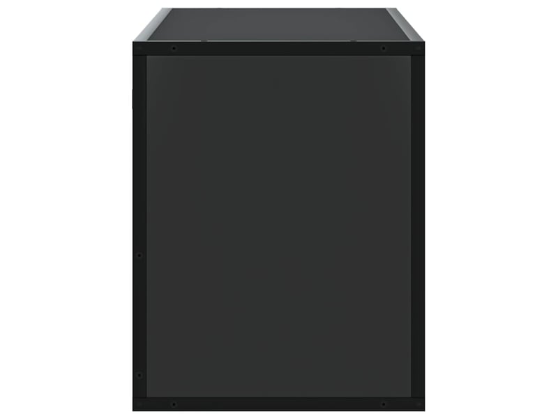  Meuble tv - banc tv - meuble de rangement noir 100x31x39,5 cm bois d'ingénierie et métal  - Conforama E