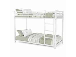 Lit superposé 90x200 cm STILVORA coloris blanc