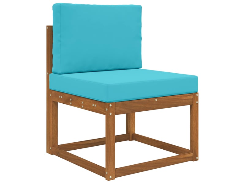  Coussin de canapé d'extérieur, coussin de chaise polyester turquoise 60 x 60 cm cf54173  - Conforama C