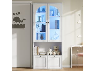 Vitrine coloris blanc PEXCHO - 80 cmx180 cm