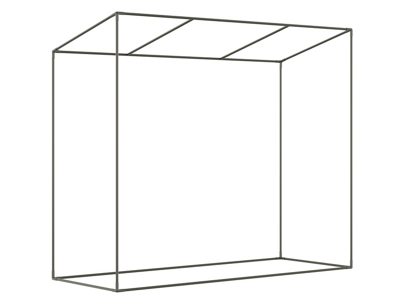  Serre de jardin 200x76x168 cm porte enroulable métal blanche  - Conforama C