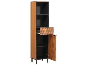 Armoire de salle de bain, cabinet de salle de bain avec étagère marron 38 x 33 x 160 cm cf65018