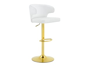 tabouret de bar assise réglable en hauteur <strong>HAUSS SPOLE</strong> - blanc hauteur d'assise 61.5 cm vendu Par paire