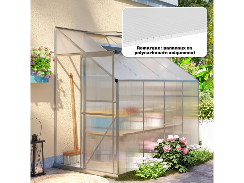  10 plaques alvéolaires en polycarbonate 4 mm, uv resistant, panneau alvéolaire double de serre, 120x60 cm, transparent  - Conforama C