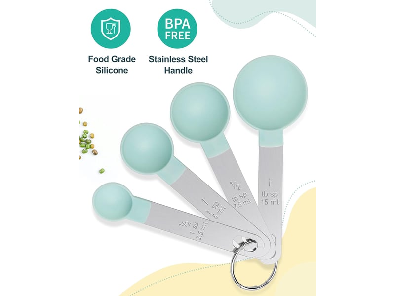  Lot de 8 tasses à mesurer et cuillères à mesurer avec poignées en acier inoxydable, outil de mesure pour liquides et solides, ustensiles de cuisson  - Conforama D