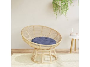 Coussin rond, coussin d'assise bleu marine ø 60x11 cm tissu oxford cf56607
