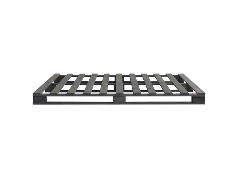 Lit double- lit adulte -  cadre de lit de palette sans matelas gris 200x200cm bois massif  - Conforama C