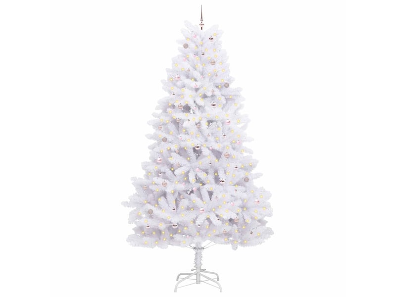  Sapin de noël, arbre de noël artificiel à branches articulées blanc 300 cm cf61084  - Conforama C