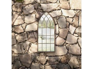 Miroir  à fixer coloris beige <strong></strong>  <strong></strong> - 70 cm x 30 cm