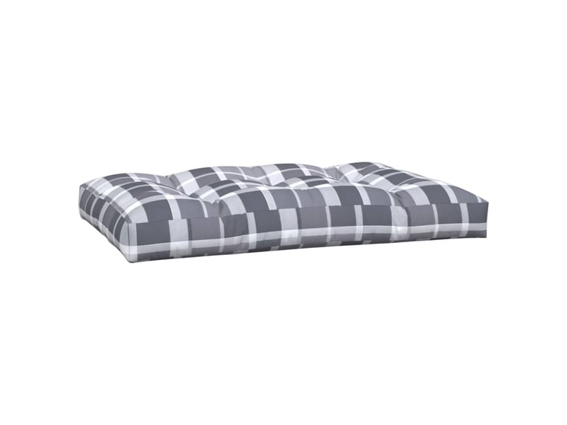  Lot de 2 coussins de palette, coussins de canapé motif à carreaux gris tissu cf59541  - Conforama D