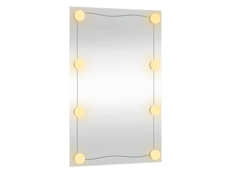  Miroir mural avec lumières led 40x60 cm verre rectangulaire cf62820  - Conforama E