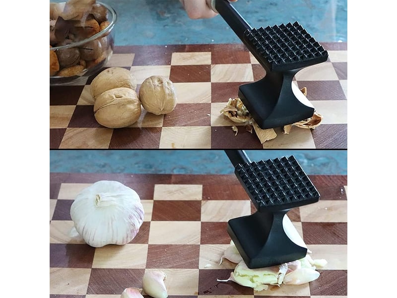  Attendrisseur de viande en acier inoxydable, marteau à viande double face pour steak, poulet, porc, sécurité du lave-vaisselle - noir  - Conforama D