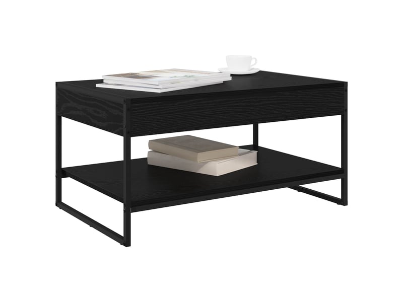  Table basse - table de salon - table à thé chêne noir 80 x 50 x 40 cm bois d'ingénierie  - Conforama C