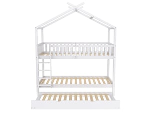 Lit cabane 90x200 cm SOGEU   coloris blanc