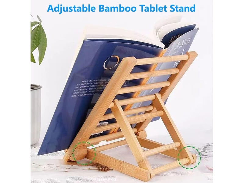  Support de tablette et téléphone portable en bambou – pour bureau  - Conforama C
