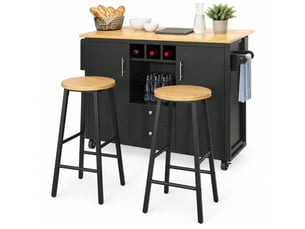 Ensemble table rond(e)  0 chaise(s) 2 tabouret(s) inclu(s) <strong>STILVORA</strong> <strong></strong> 