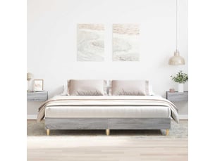 Lit 2 places 200x200 cm coloris gris
