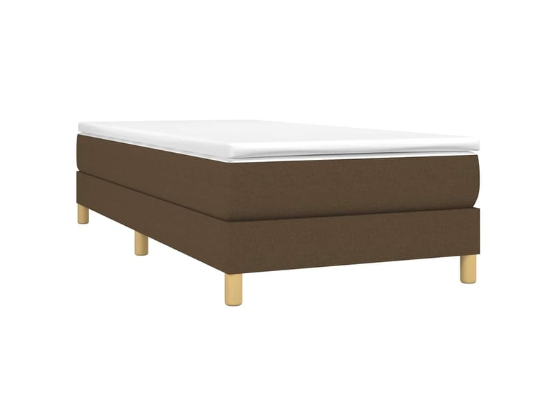  Lit simple- lit adulte -  cadre de lit à lattes marron foncé 100x200 cm tissu  - Conforama B