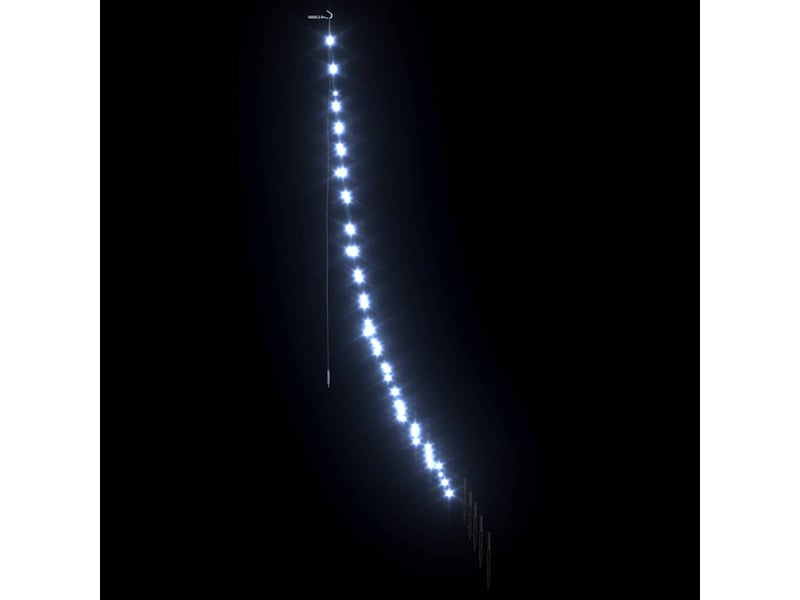  Sapin de noël - arbre de noël led avec piquets au sol blanc froid 182 cm métal  - Conforama E