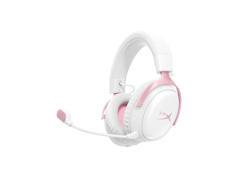  Casque gaming sans fil 2.4 ghz et bluetooth cloud iii s micro detache 10 mm blanc rose HYPDG0R2AA - Conforama A