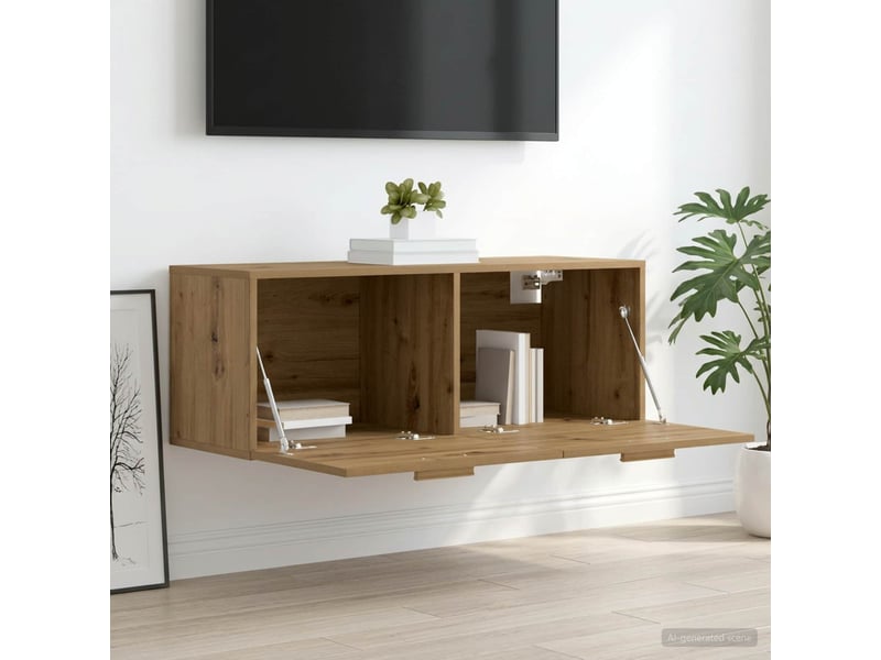  Meuble mural, meuble de rangement salon 100 x 36,5 x 35 cm bois d'ingénierie shl4798  - Conforama D