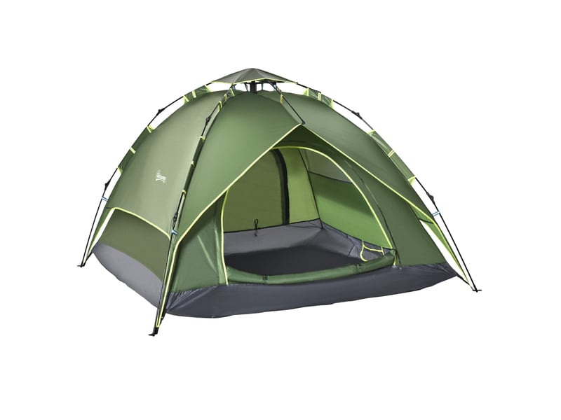  Tente dôme légère 3 pers., entrée, sac, tapis sol, imperméable 1000 mm, campingrandonnéejardin.  - Conforama A