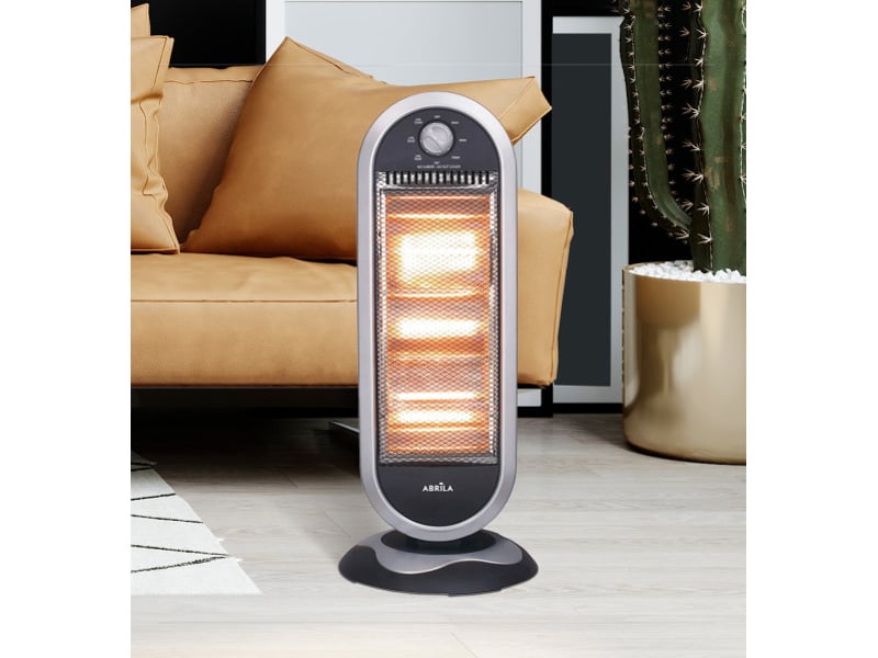  Fabrilamp candente chauffage radiant 1 200 w, 3 puissances, oscillant, noir et argenté, 70 × 30 × 30 cm 202341278 - Conforama C