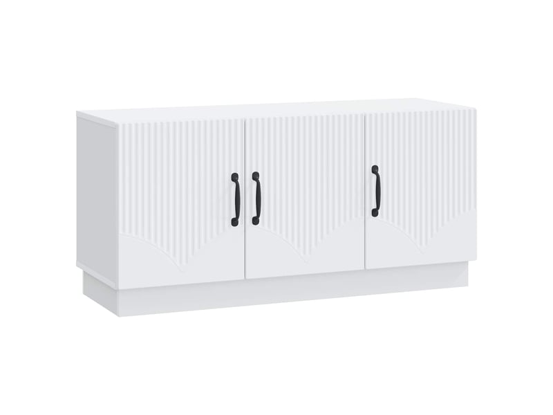  Meuble tv - banc tv - meuble de rangement blanc 99 x 34,5 x 47 cm bois d'ingénierie  - Conforama A