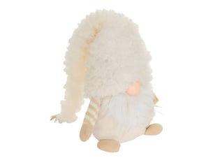 Gnome de noël alpo blanc h. 72 cm