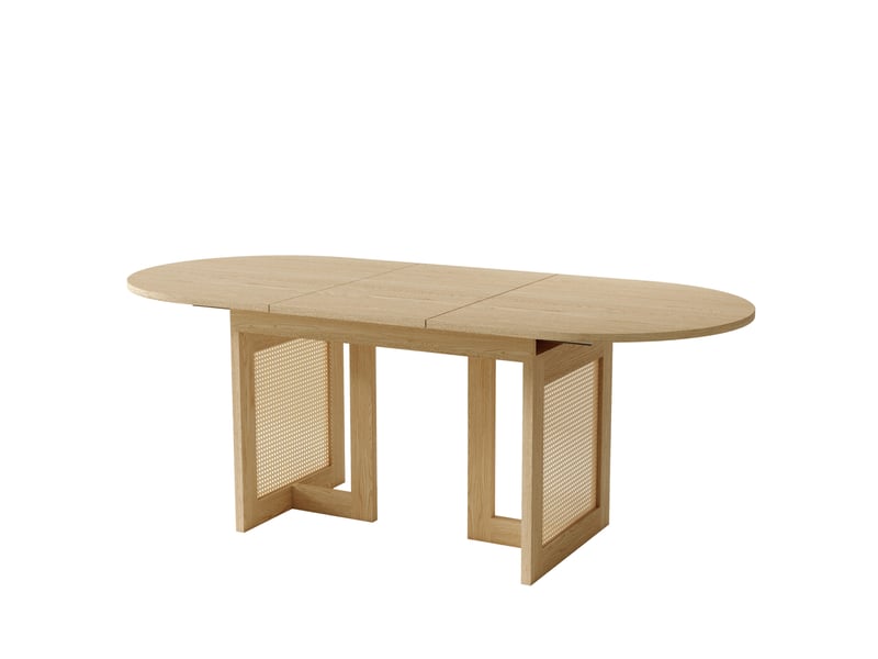  Table à manger extensible 150x90 cm à 200x90 cm mdf chêne  - Conforama A