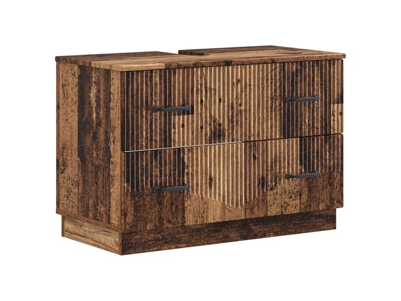  Ensemble de 2 meubles de salle de bain hoorn bois ancien cf63177  - Conforama C