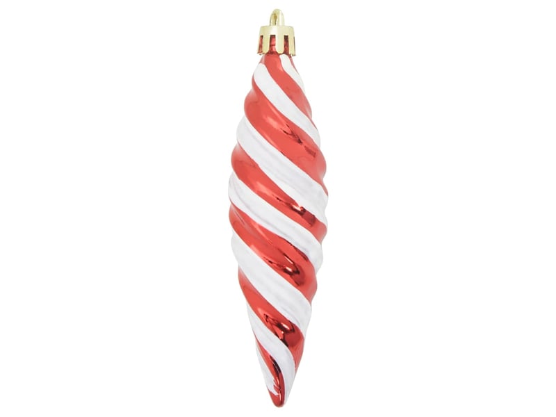  Boule en forme de spirale de noël 40 pcs rouge 3 x 11 cm  - Conforama D