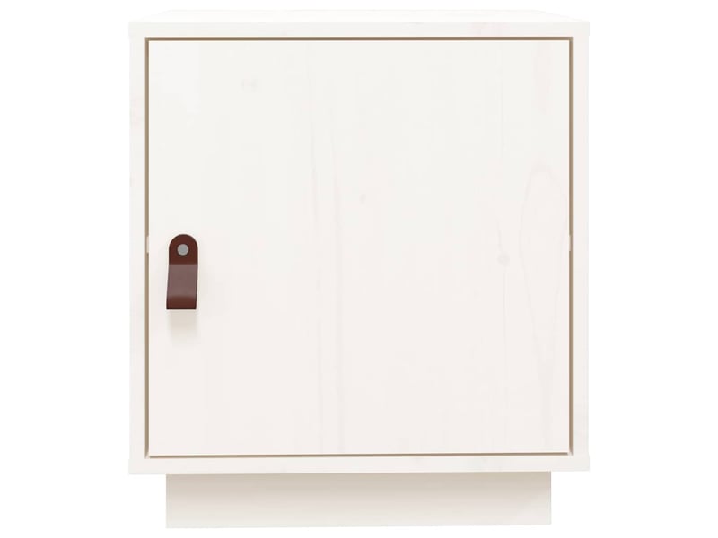  Lot de 2 tables de chevet - cabinet de chevet - table de nuit blanc 40x34x45 cm bois de pin massif  - Conforama E