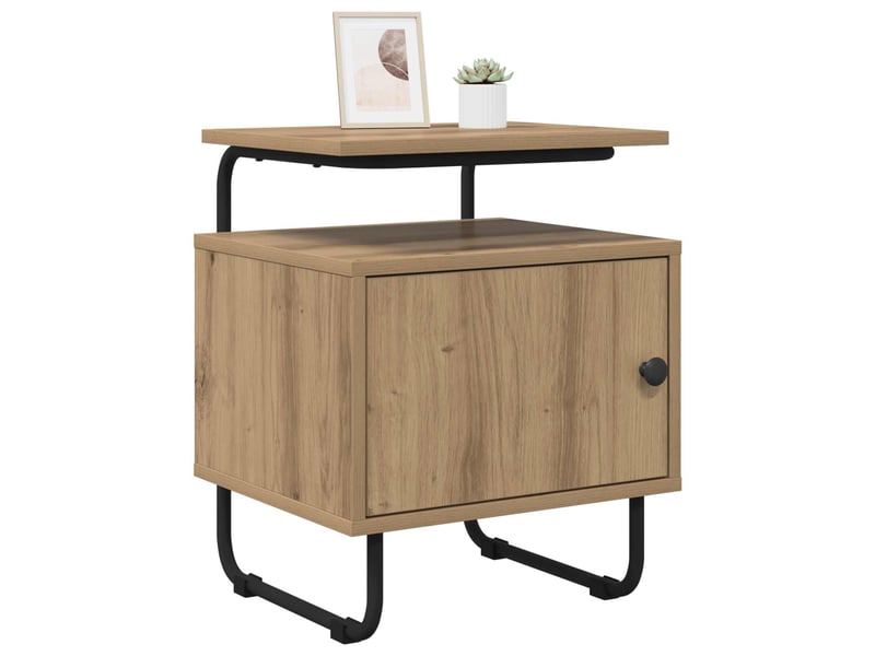  Table de chevet - cabinet de chevet - table de nuit chêne artisanal bois d'ingénierie  - Conforama A