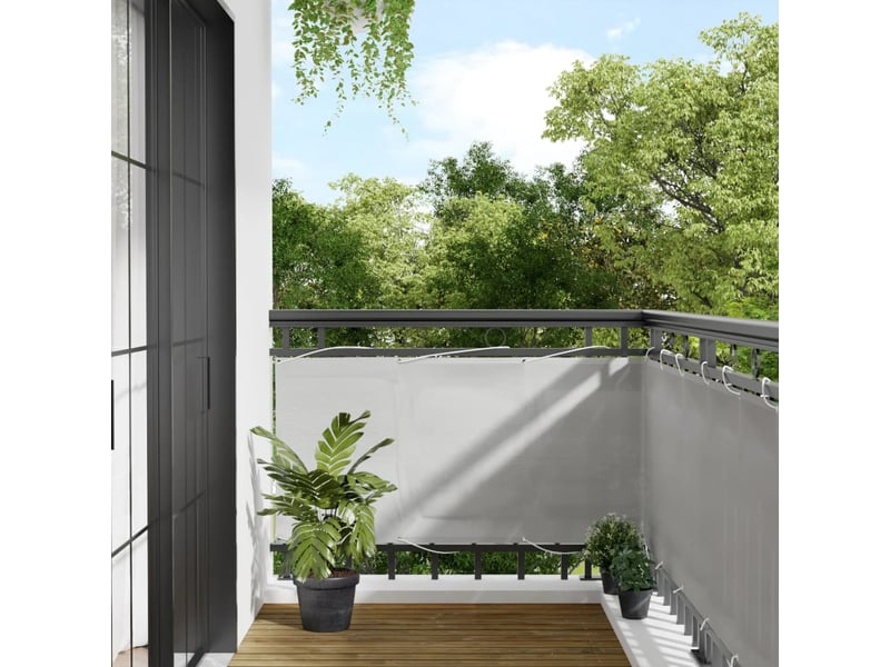  Écran de balcon gris clair 75x500 cm 100% polyester oxford  - Conforama B