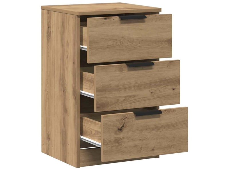  Lot de 2 tables de chevet - cabinet de chevet - table de nuit chêne artisanal bois d'ingénierie  - Conforama D